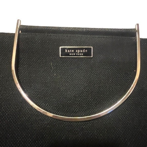 Kate Spade Vintage Large Black Woven Fabric Handbag Purse w/ Silver Handles - Picture 3 of 12